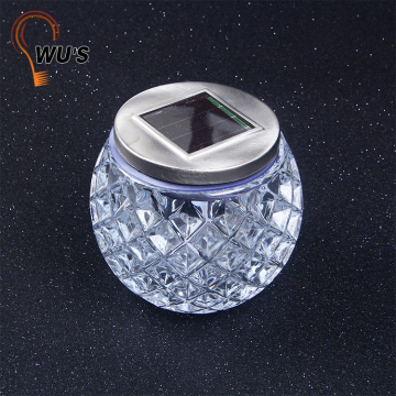 Color warm white decorative solar lights glass ball light solar lamps for outdoors