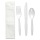 Heavy Weight Individually Wrapped Tissue Plastic Forks and Spoon