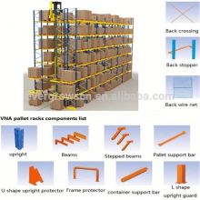 Multifunctional VNA pallet racking suits almost all types of palletized goods