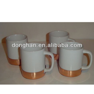 Copper Bottom Ceramic Mugs Cups