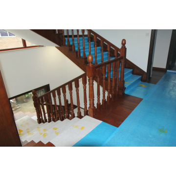 Clear Plastic Hard Wood Floor Protector During Construction