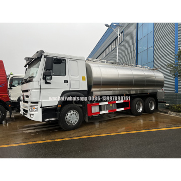 SINOTRUCK 20000liters Food Grade Stainless Steel Milk Tanker Truck