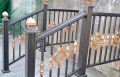 Zinc steel aluminum stair railings wooden handrails
