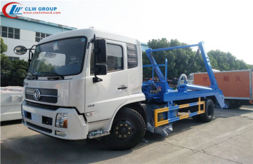 Luxurious DONGFENG cummins 180hp swing arm garbage truck