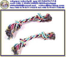 3-strand cotton dog toys for aggressive chewers , dog teeth cleaning bones , rope bone dog toy