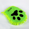 Custom embroidery microfiber pet cleaning mitts