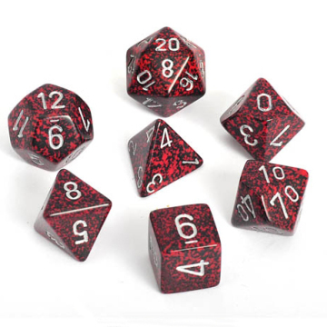 High quality polyhedral speckled Dice Set