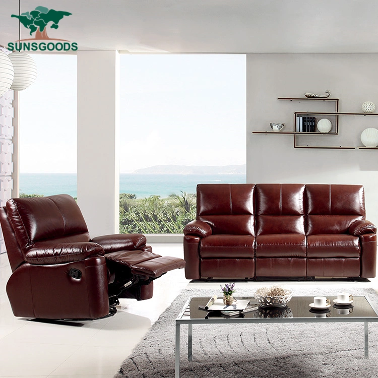 Manual Reclining Single Wooden Furniture Sofa Living Room Set Massage Armchair Sofa