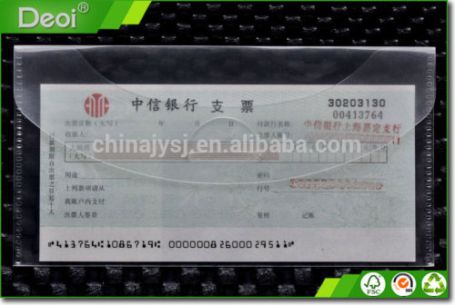 transparent pp pvc raffle ticket folder,lottery ticket holder,plastic insurance ticket pocket