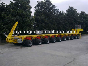 China multi axles platform lowbed modular trailer with hydraulic system