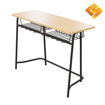 Black Round Pipe Student Desk for Educational Spaces