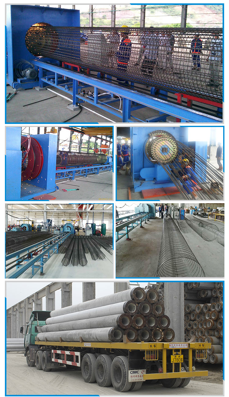 Reinforcing concrete pile cage making welding machine