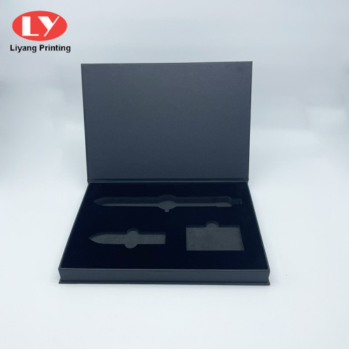 Black Foil Printed Paper Box for Watch Packaging