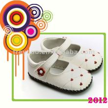 100% Authentic leather toddler shoes for girls PB-1033WH