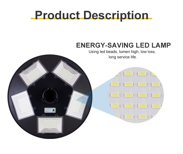 500W Led Lighting Lamp Die Casting ABS Outdoor Light Fixture Led solar street Light 120lm/w