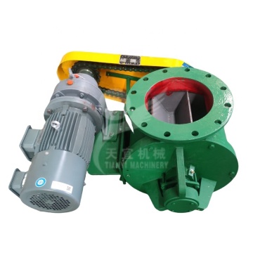 Star Shaped Unloading Impeller Feeder Gear Motorized Rotary Valve for Dust Elimination