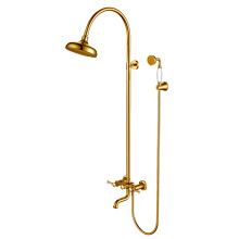 China Oil Rubbed Bronze Brass Shower System With Handheld Supplier