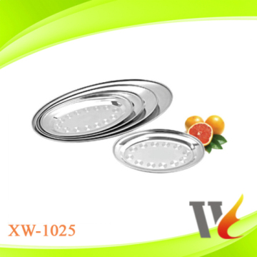 Stainless steel oval dinner plates