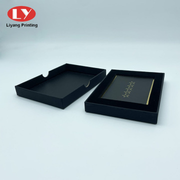Custom Small Black Paper Card Box with Foam
