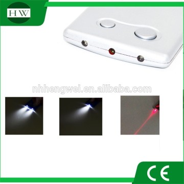 Flat Mini Pocket Led Card Light With Laser Pointer