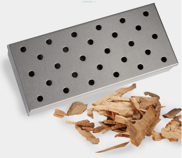 Wood Chips Smoking Box Stainless Steel Meat Smoker Meat Smoking Barbecue Smoker Box