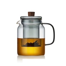 Large Capacity Borosilicate Glass Tea Kettle Set with Strainer
