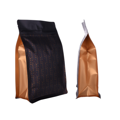 Plastik Reißverschluss schwarzer Kasten Zwickel Kaffeebohnen -Taschen