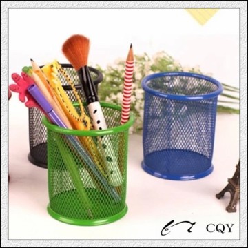 hotsale colored metal mesh pencil cup