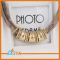 Gold Plated Fashion Statement Necklace Earrings Set Jewelry Set