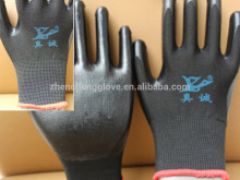 Black nitrile coated working gloves/nitrile coated gloves/nitrile hand gloves
