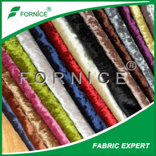 100% polyester embossed stretch velvet fabric