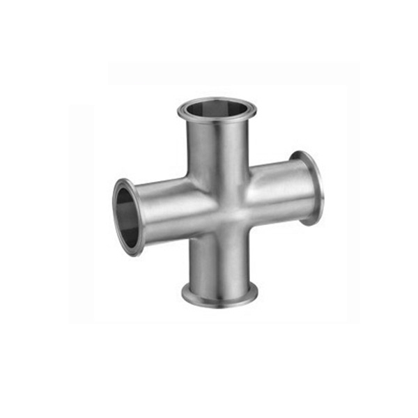 sanitary light stainless steel quick connector pipe fitting cross