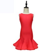 Hot sale simpleness sexy red girls dance clothes for children