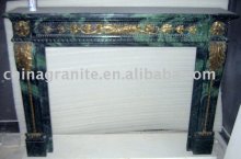 marble fireplace integrate with bronze