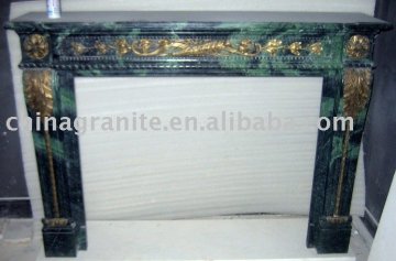 marble fireplace integrate with bronze