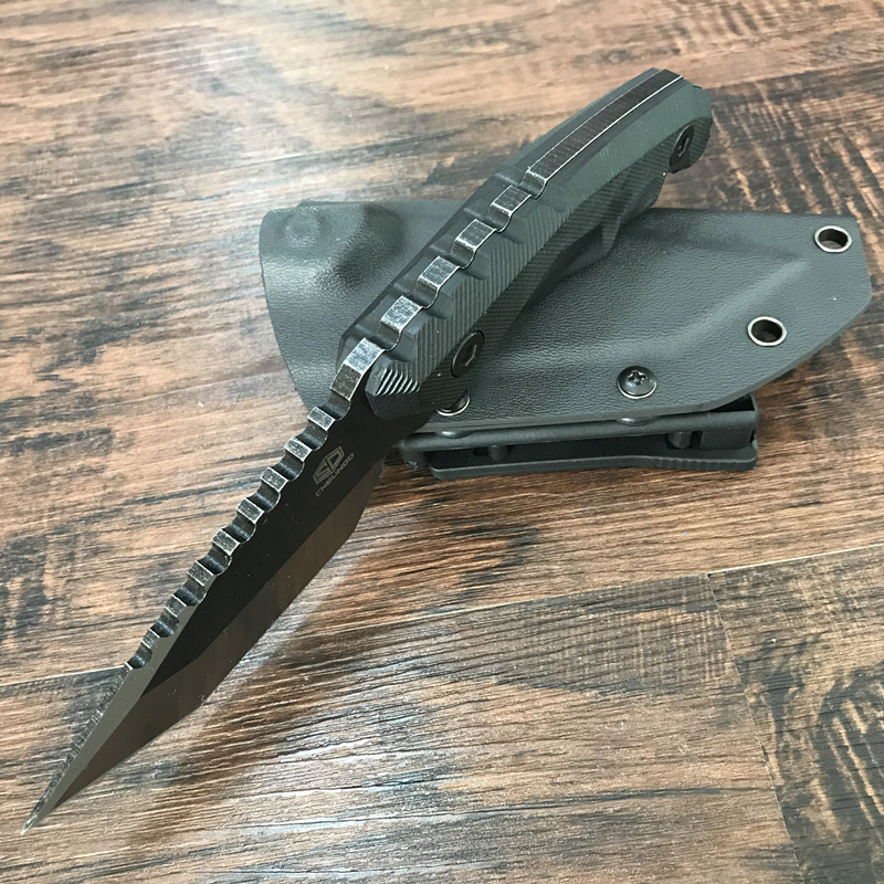 Taktisk Titanium Tanto Jagtkniv med Kydex Skede