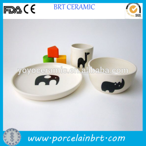 Porcelain children tableware set