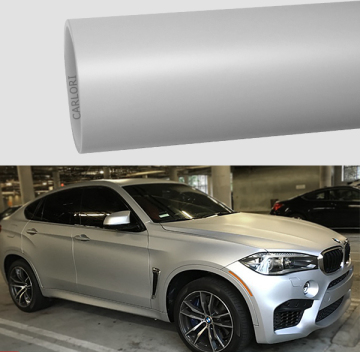 matte silver car wrap vinyl