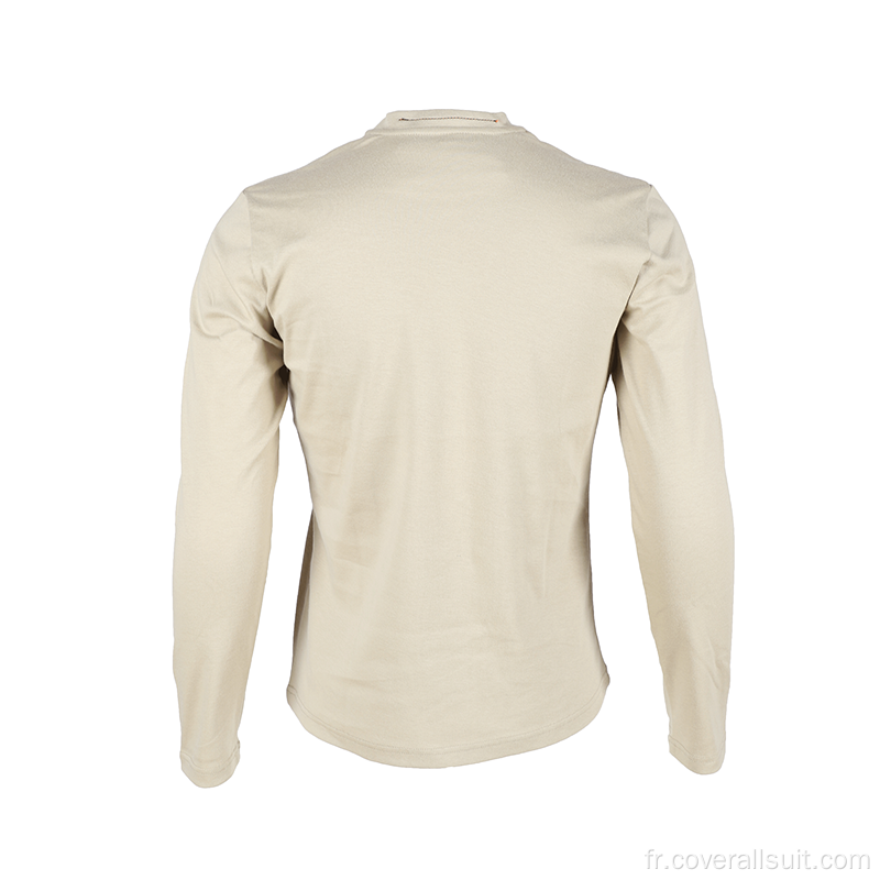 Chemise de perceuse pour hommes en coton ignifuge pour vêtements de travail