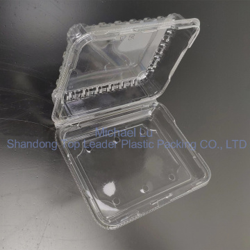 Transparent Pet Takeout Container Boxes Clamshell Food