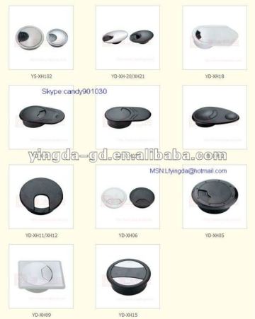 Different shapes computer desk hole cover from table hole cover factory