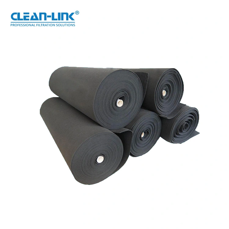 Clean-Link Rolled Synthetic Fibers Activated Carbon Fiber Fabric Felt Black 350g 480g