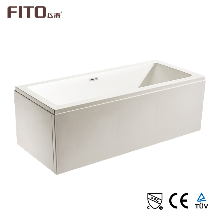 Cheap Rectangle Acrylic Indoor Freestanding Soaking Home Bathtub