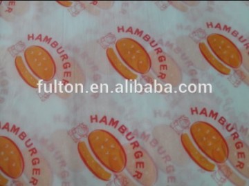 Food grade hamburger wrapping paper with high quality food packaging paper base paper stock