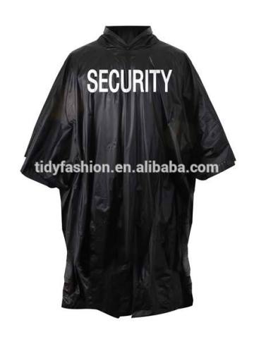 PVC Black Rain Poncho