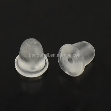 Pandahall 4mm Bullet-Shaped Earring Backs and Rubber Ear Nuts