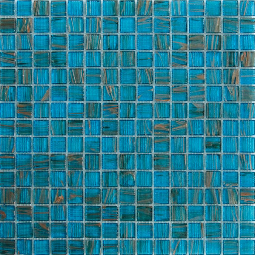 Lekeli mavi ayna cam mozaik döşeme havuzu fayans
