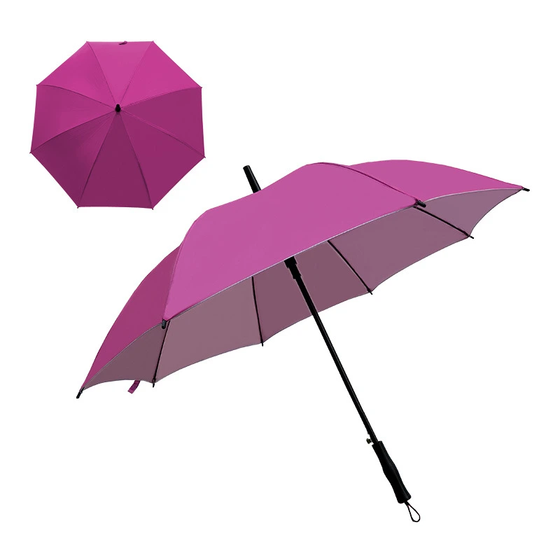 27 Inch Straight Custom Big Size Golf Umbrella with Silver Metal Handle Umbrella