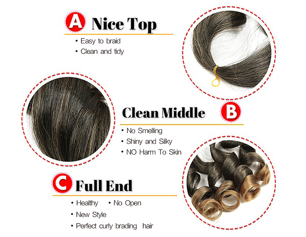 Synthetic French Curl Braiding Hair 150g wavy braiding hair curly braids attachment hair extensions