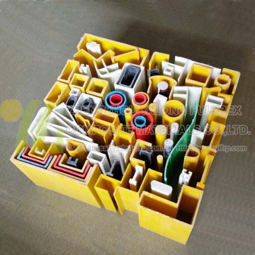 Factory supply FRP pultruded fiberglass section, GRP hollow structural shapes/section fiberglass profiles